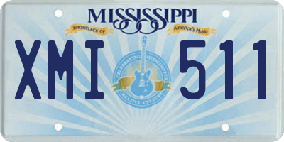 MS license plate XMI511