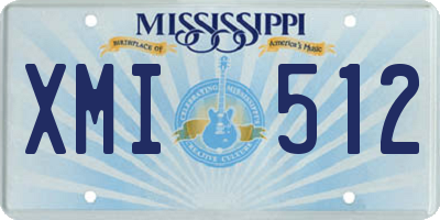MS license plate XMI512