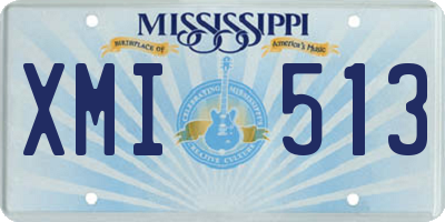 MS license plate XMI513