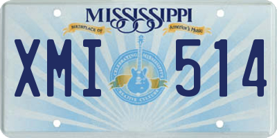 MS license plate XMI514