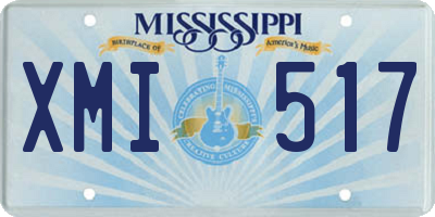 MS license plate XMI517