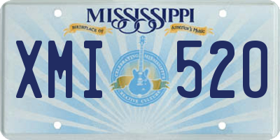 MS license plate XMI520