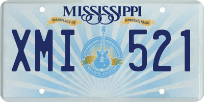 MS license plate XMI521
