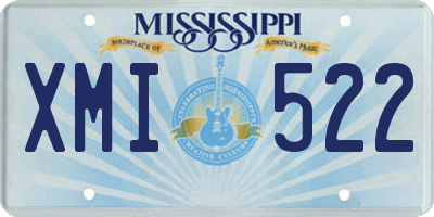 MS license plate XMI522