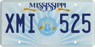 MS license plate XMI525