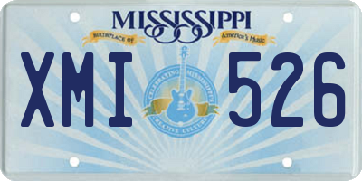 MS license plate XMI526