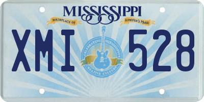 MS license plate XMI528