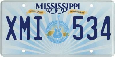 MS license plate XMI534