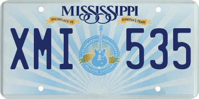 MS license plate XMI535