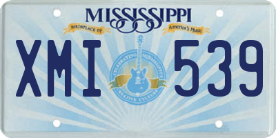 MS license plate XMI539