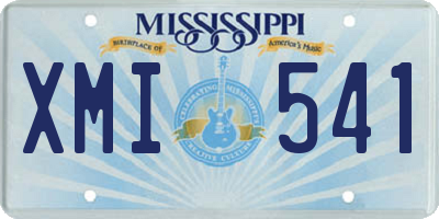 MS license plate XMI541