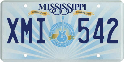 MS license plate XMI542