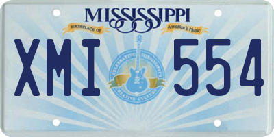 MS license plate XMI554