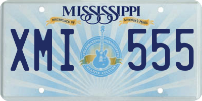 MS license plate XMI555