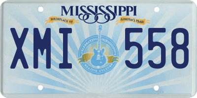 MS license plate XMI558