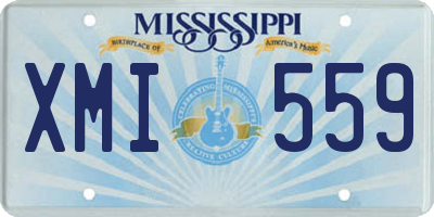 MS license plate XMI559