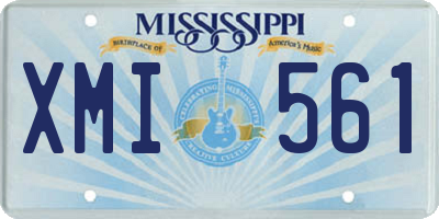 MS license plate XMI561