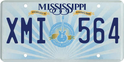 MS license plate XMI564