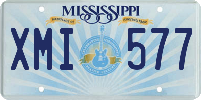 MS license plate XMI577