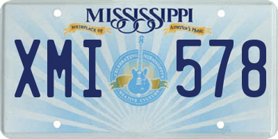 MS license plate XMI578