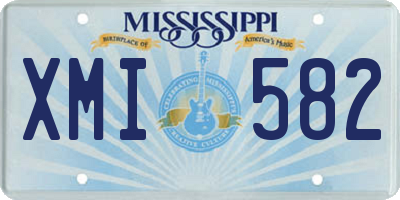 MS license plate XMI582