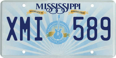 MS license plate XMI589