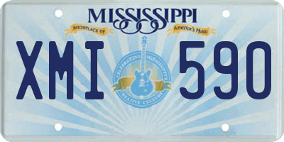 MS license plate XMI590