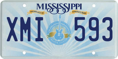 MS license plate XMI593