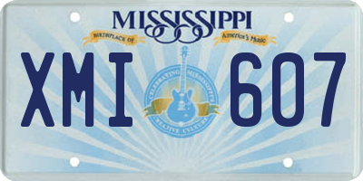MS license plate XMI607