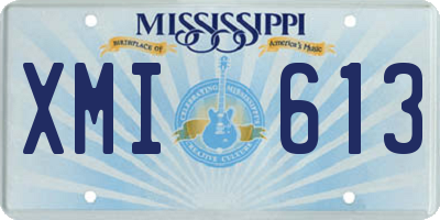 MS license plate XMI613