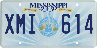 MS license plate XMI614