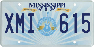 MS license plate XMI615