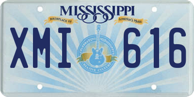 MS license plate XMI616