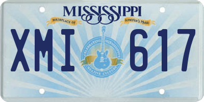 MS license plate XMI617