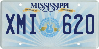 MS license plate XMI620