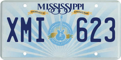 MS license plate XMI623