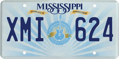 MS license plate XMI624