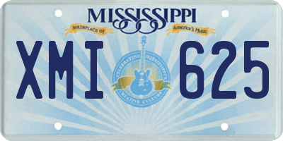 MS license plate XMI625