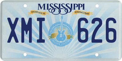 MS license plate XMI626