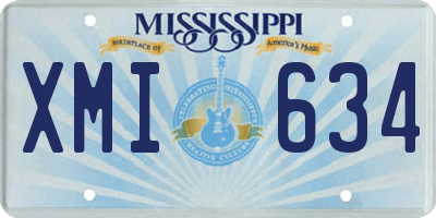 MS license plate XMI634