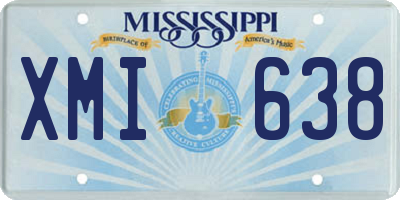 MS license plate XMI638