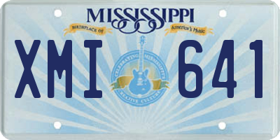 MS license plate XMI641