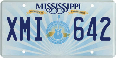 MS license plate XMI642