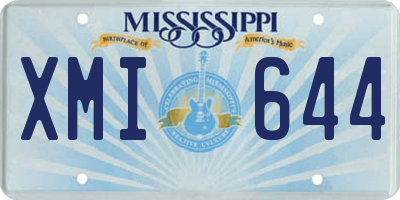 MS license plate XMI644