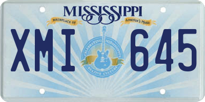 MS license plate XMI645