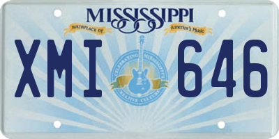 MS license plate XMI646