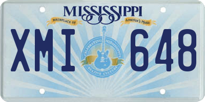 MS license plate XMI648