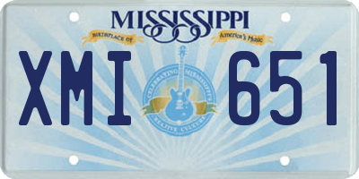 MS license plate XMI651