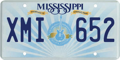 MS license plate XMI652
