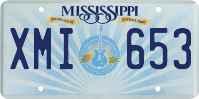 MS license plate XMI653